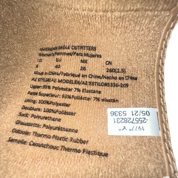 American Eagle Outfitters Womens 9 Tan Faux Suede Chelsea Boot Side Zip Shoes - Picture 2 of 14